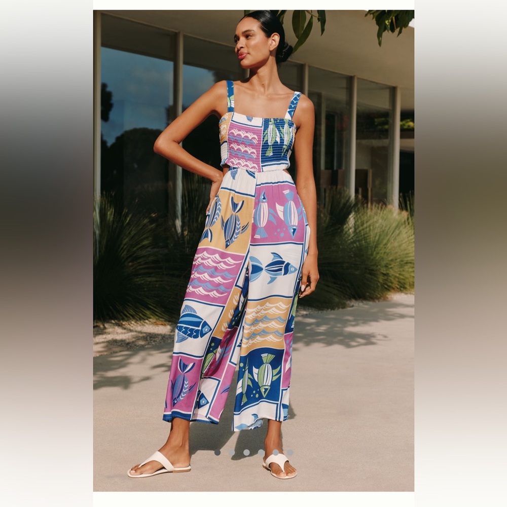 Anthropologie Multi-Color Patterned Jumpsuit